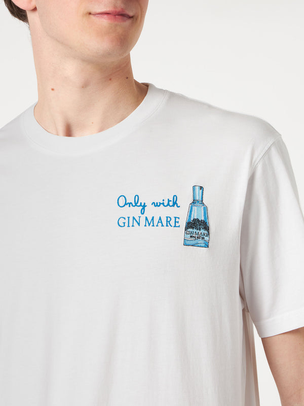 T-shirt da uomo in cotone con ricamo Only with GIN MARE | GIN MARE EDIZIONE SPECIALE