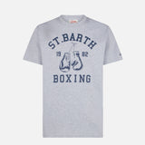 Herren-T-Shirt aus Baumwolle mit St. Barth Boxing-Aufdruck