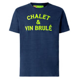 T-shirt Man Chalet & Vin Brulé neon yellow print