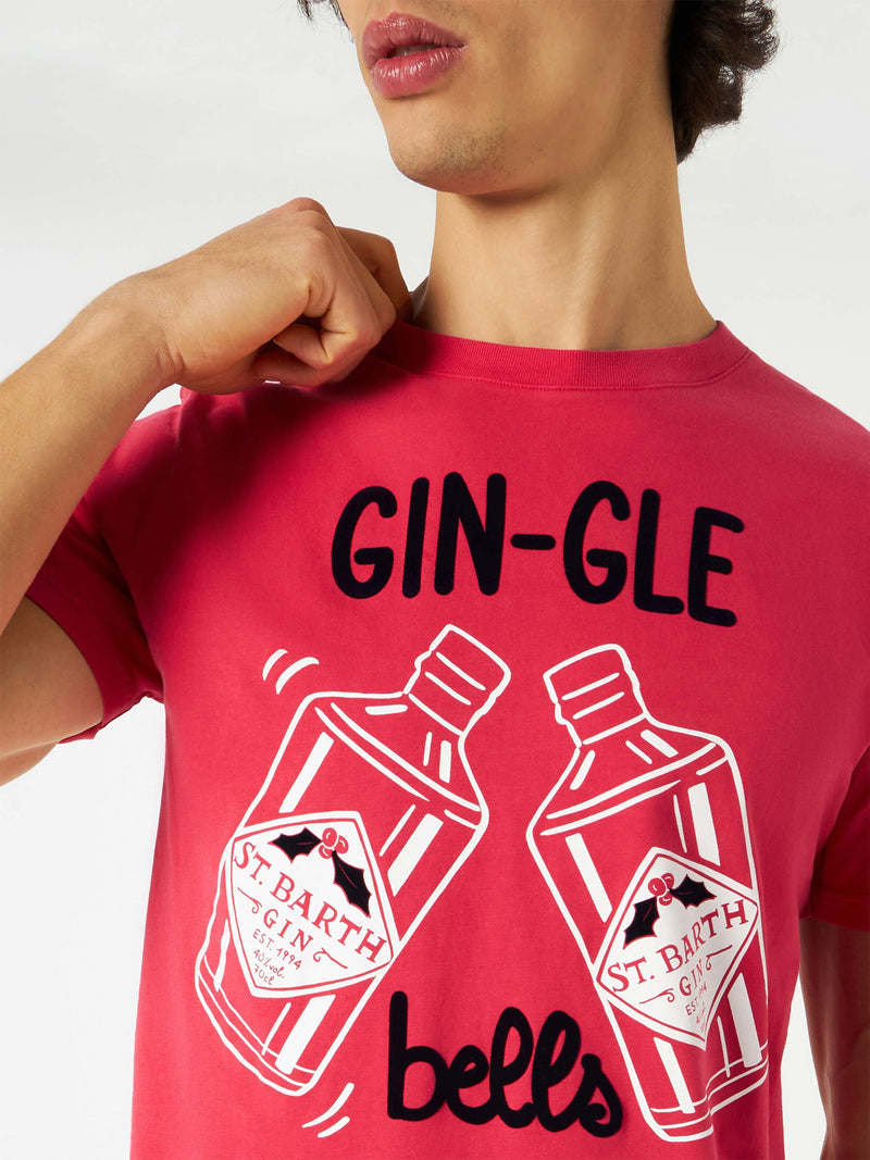 Herren-T-Shirt mit Gin-Gle Bells-Aufdruck
