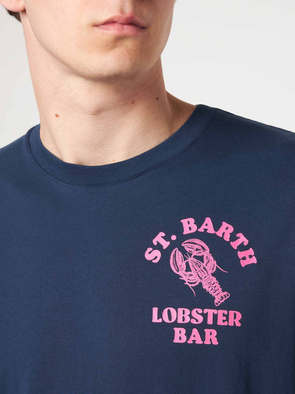 Baumwoll-T-Shirt für Herren mit St. Barth Lobster Bar-Aufdruck