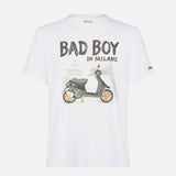 Man cotton t-shirt with Bad Boy in Milano print