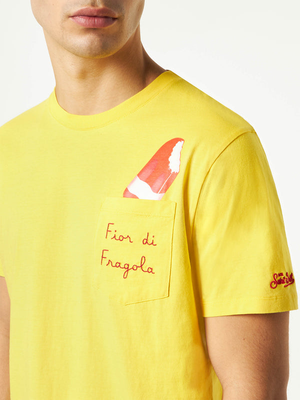 T-shirt Fior di Fragola in cotone con ricamo| ALGIDA® EDIZIONE SPECIALE