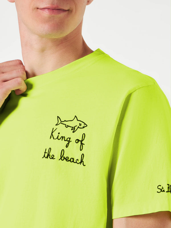 T-shirt da uomo con ricamo King of the Beach