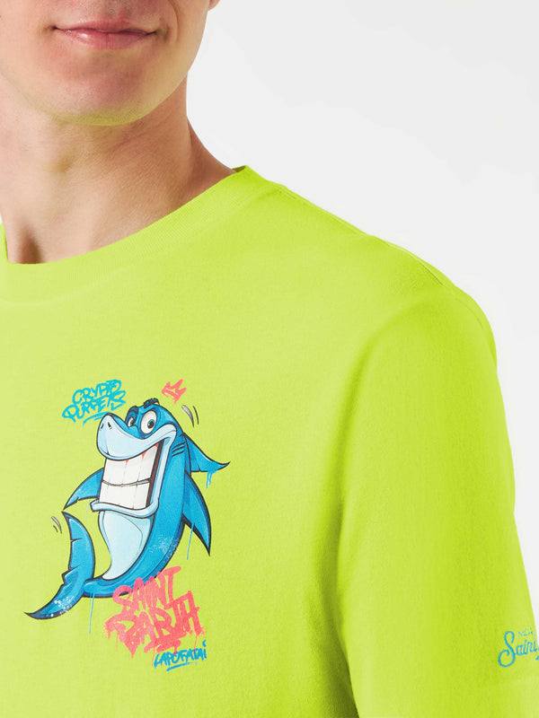 T-shirt da uomo con stampa squalo | CRYPTO PUPPETS® EDIZIONE SPECIALE