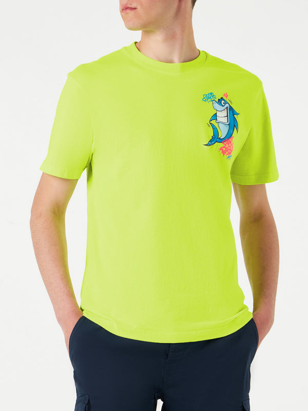 Man t-shirt with shark print | CRYPTO PUPPETS® SPECIAL EDITION