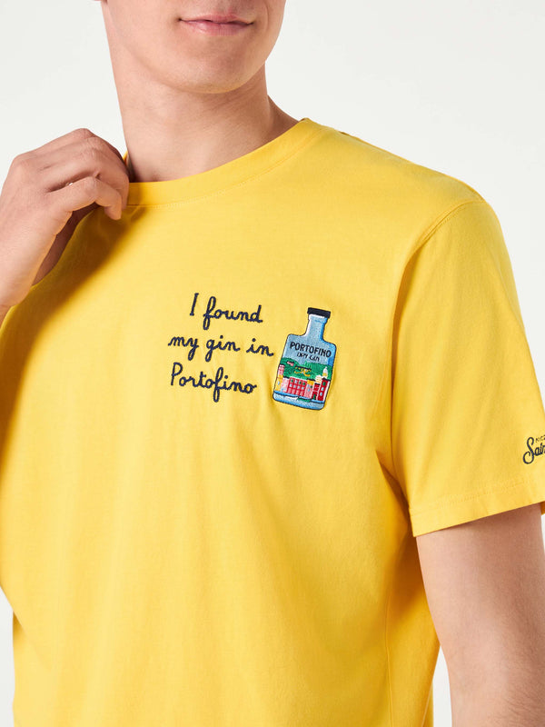 Herren-T-Shirt aus Baumwolle mit der Stickerei „ I found my gin in Portofino“ | PORTOFINO DRY GIN SONDEREDITION