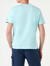 Man cotton t-shirt with Mojito embroidery