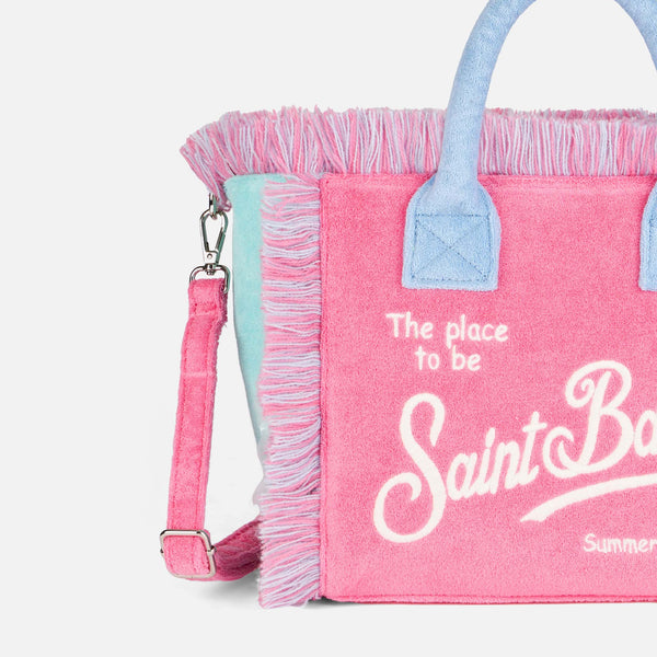Colette multicolor terry handbag with Saint Barth logo