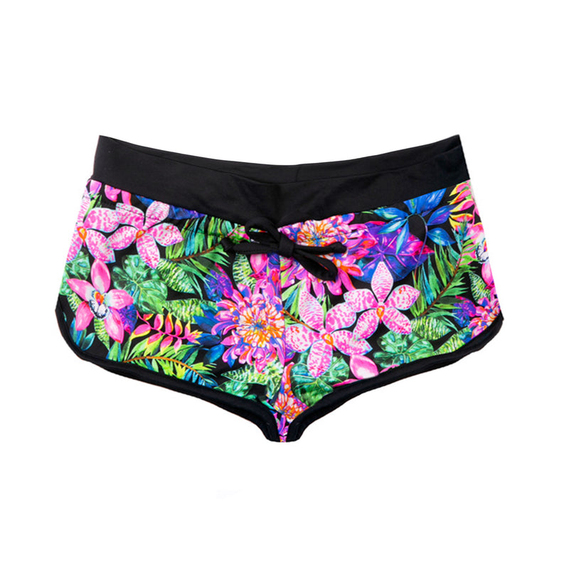 Flowers pattern beach shorts for girl