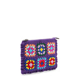 Parisienne violet crochet crossbody bag