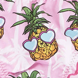 Girl bandeau bikini with pineapple print