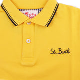Stretch piquet polo with front embroidery