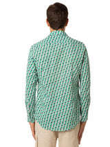 Sikelia-Hemd aus Musselin-Baumwolle für Herren mit Elefantenaufdruck
