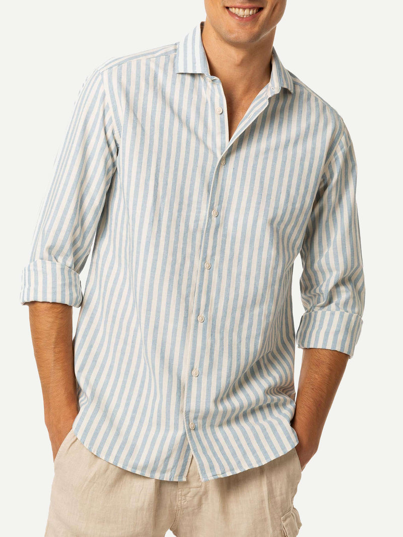 Man striped linen Pamplona shirt