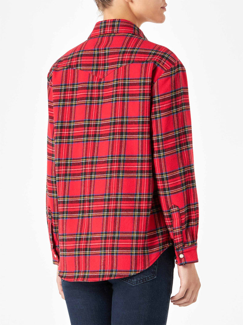 Woman long sleeves flannel shirt