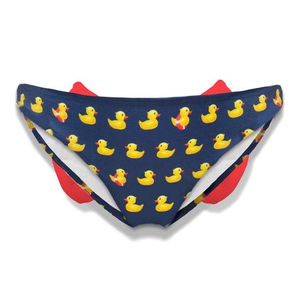 Girl ducky printed swim briefs with bow
