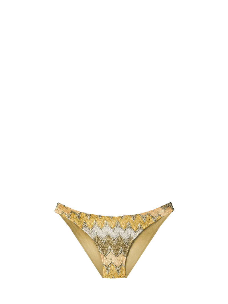 Gold knitted swim briefs