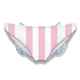 Girl swim briefs with gingham bow