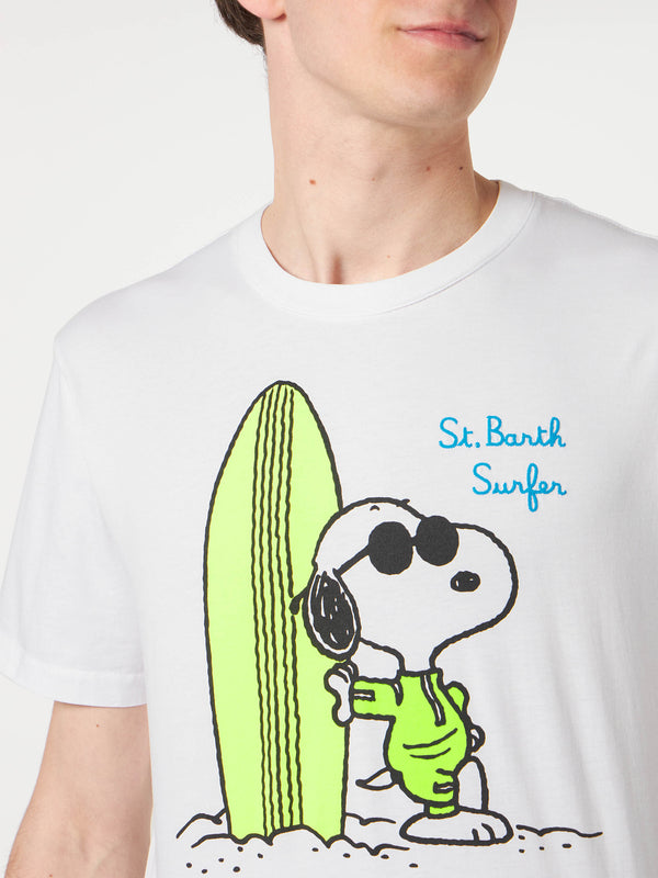 Man cotton t-shirt with surfer Snoopy print | Peanuts® Special Edition