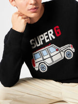 Super G print man sweater