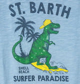 T-shirt da bambino Dinosauro surfista