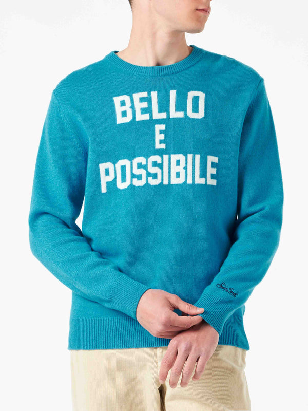 Man sweater with Bello e Possibile print