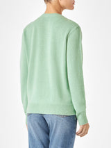 Woman green sweater with jacquard print | NIKI DJ SPECIAL EDITION