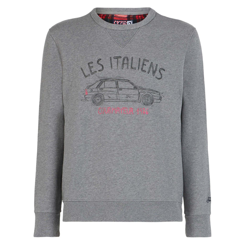 Cotton sweatshirt with Les Italiens print