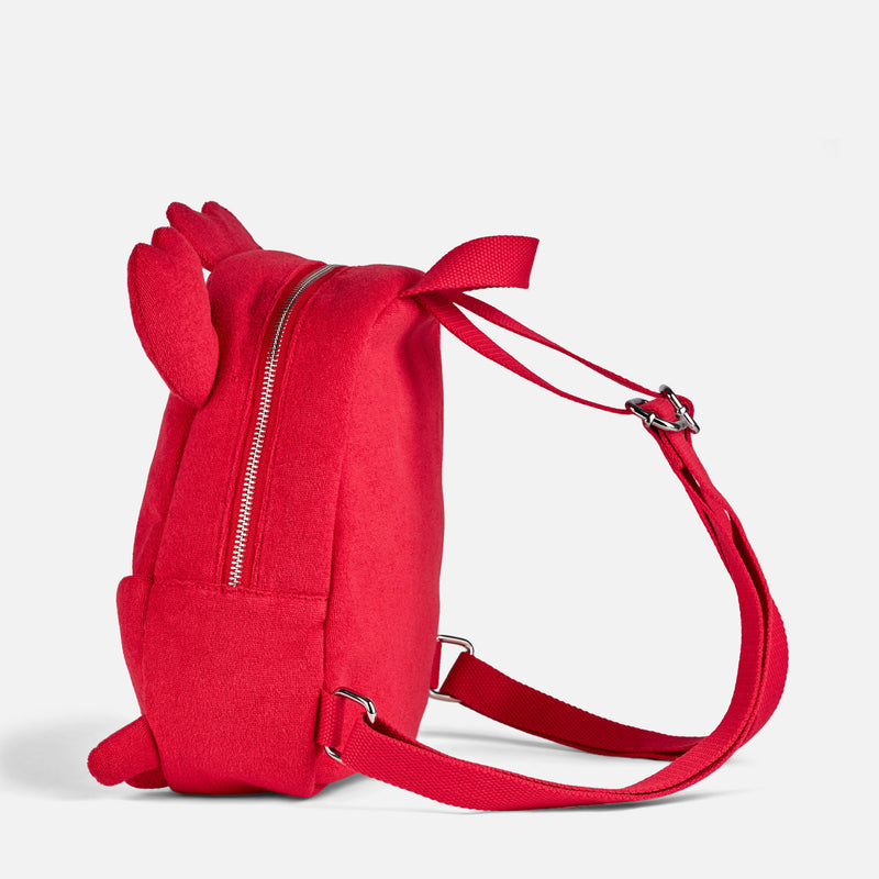 Terry padded backpack with crab shape