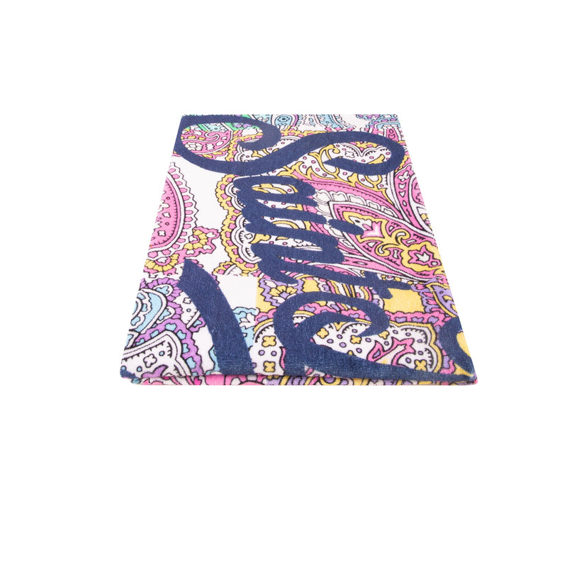Beach towel with multicolor paisley print