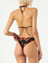 Woman triangle bikini with sacred hearts print