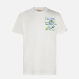 Herren-T-Shirt aus Baumwolle mit Gin Tonic-Stickerei