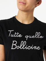 Woman t-shirt with Tutte quelle Bollicine lettering