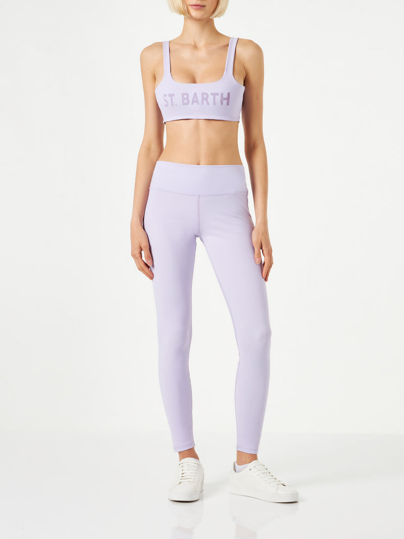 Lilac yoga top and leggings