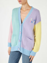 Woman cardigan with pockets and Saint Barth embroidery