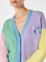 Woman cardigan with pockets and Saint Barth embroidery