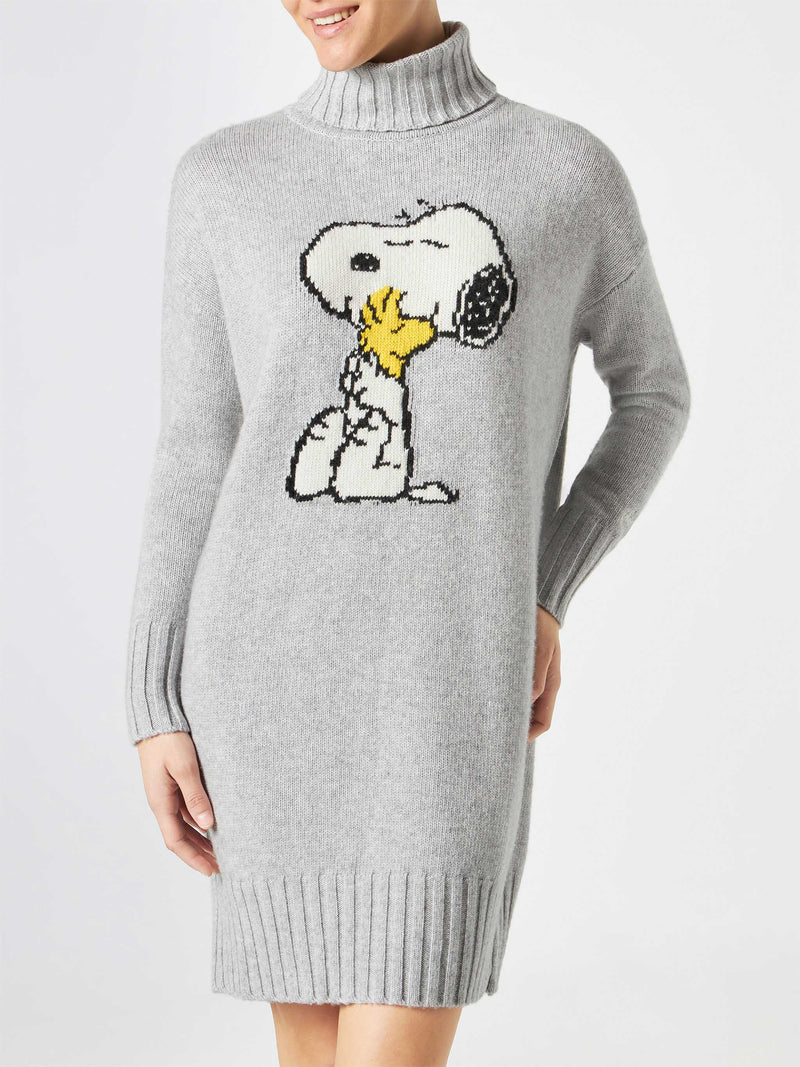 Abito donna in maglia con stampa jacquard Snoopy | © Peanuts Edizione Speciale