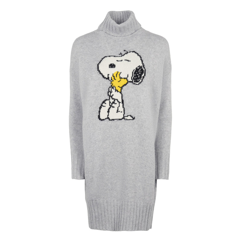 Abito donna in maglia con stampa jacquard Snoopy | © Peanuts Edizione Speciale