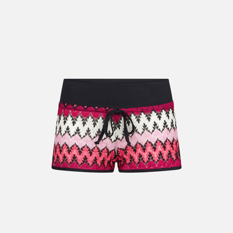 Woman shorts with multicolor pattern