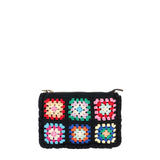 Parisienne black crochet crossbody bag
