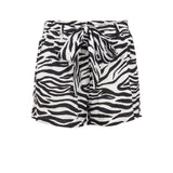 Woman shorts with zebra print
