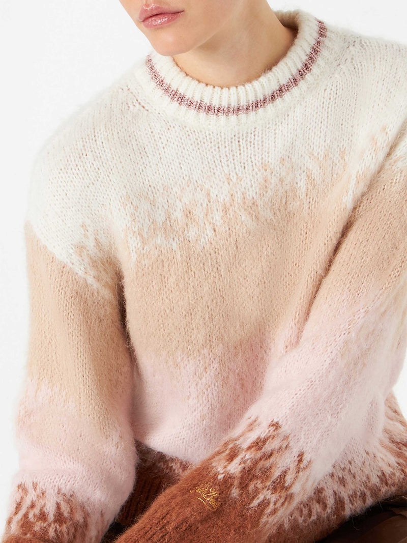 Maglia in maglia garzata con dettagli in lurex