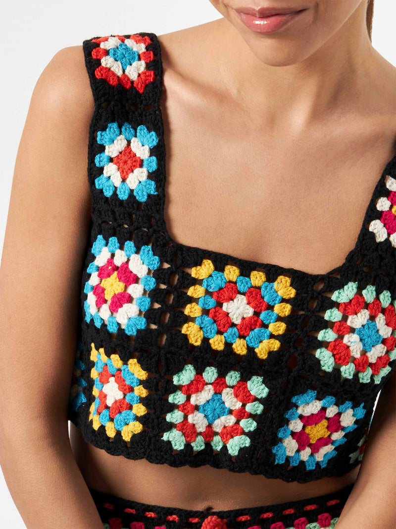 Woman handmade crochet top